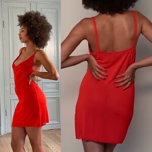 Djerf Avenue NWT Citrine Red Sleeveless Mini Dress M